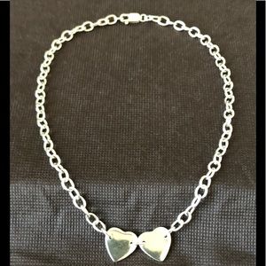 🔥SALE🔥 Double Heart Sterling Silver Necklace